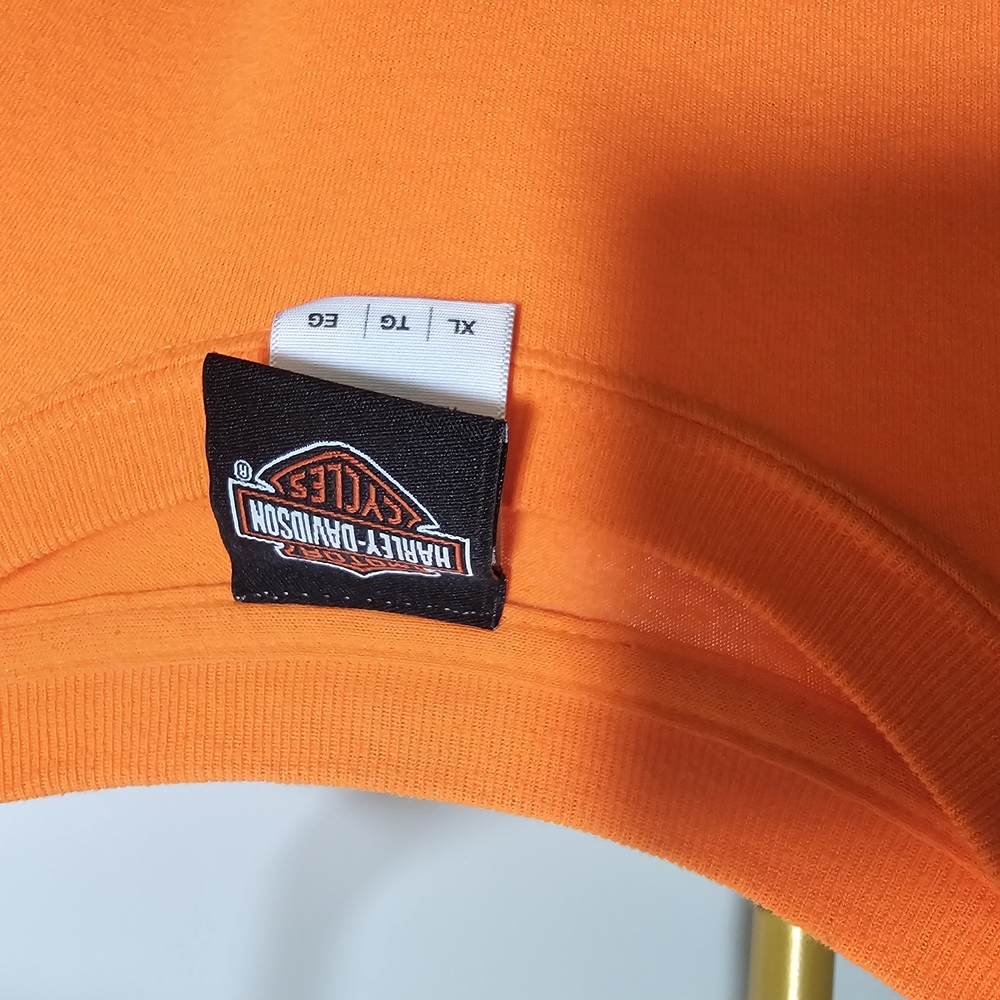 Harley-Davidson Mens Orange T-Shirt - Picture 2 of 6
